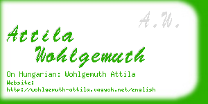 attila wohlgemuth business card